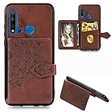 Custodia protettiva Schutzhülle for Huawei p20 lite 2019 Fall TPU + PU. Dual-Schicht Stoßdämpfe Hybridschutz-robustes Gehäuse (mit Auto-Magnetfunktionanti-Fall-Schutzhülle) Custodia sottile per smartp