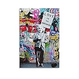 XIONGJIE Kunstdruck auf Leinwand, Motiv 'Is The Answer', Banksy, modernes Design, 30 x 45