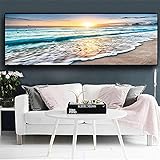 5D Diamant Painting Bilder Full Groß Square drill Sonnenuntergang Am Strand 60x180cm Diamant Malerei DIY Diamond Painting Set Large Size Strass Stickerei Kreuzstich Handwerk für Haus Wanddek