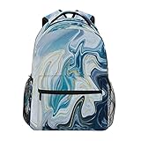 Marmor mit Roségold Rucksäcke Reise Laptop Daypack Schultaschen für Teenager Männer Frauen, Marmor, one-size,