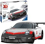 Ravensburger 3D Puzzle 11147 - Porsche 911 GT3 Cup, 3D Puzzle für Kinder und Erwachsene mit 136 Teilen, Modellauto, Modellbau ganz ohne Kleb