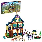 LEGO 41683 Friends Reiterhof im Wald, Pferdestall Spielzeug mit Pferden und Pony Fig