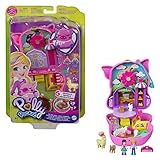 Polly Pocket GTN16 - Schweinchen-Bauernhof Schatulle, Bauernhof-Design, kleine Polly Puppe & Freundin, 2 Tierfiguren, Überraschungseffekte, Spielzeug Geschenk für Kinder ab 4 J