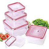 Masthome Frischhaltedosen-Set,10-Teiliges Set (5 Boxen + 5 Deckel) Kunststoffe Mahlzeit Prep Boxen,Stapelbar,BPA-frei B