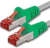5m - Crossover - 1 Stück - CAT6 Ethernet Lan Netzwerkkabel - S/FTP , 10/100/1000/Mbit/s , Patch Kabel , Internet , DSL , Patch Kabel , CAT 6 , SFTP , doppelt geschirmt , PIMF , kompatibel zu CAT 5 / CAT 6a / CAT 7 , für Switch, Xbox, Spielkonsole, Smart TV, Router, Modem, Patchpannel, Access Point,