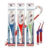 One Drop Only® - 3er Set Zungenreiniger Professional Deluxe + 2 Interdentalbürsten (Gr. S)/ Zungenschaber zur wirksamen Zungenreinigung & bessere Mundhygiene - Zungenreiniger Bürste gegen Mundg