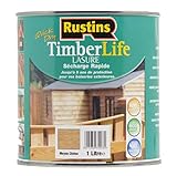 Rustins - Lasur Holzlasur Holzschutzlasur für Außen - 5 Jahre UV-GESCHÜTZT - 12m²/L eiche mittel 1L (TLMO1000FR)