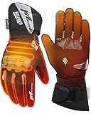 Beheizbare Handschuhe, Beheizte Handschuhe Winter mit 2500MAH Wiederaufladbare Lithium-Ionen-Batterie, Akku beheizbare motorradhandschuhe für Motorradfahren, Skifahren, Outdoor-Ak