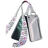 hongping für iPhone 6 / iPhone 6S Hülle mit Kartenhalter, Necklace Hülle mit Band, Kein Verstellbarer PU-Leder Crossbody/Halsketten-Umhängebandriemen, Lanyard Handyhülle für iPhone 6 / iPhone 6S