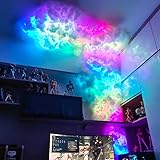 SXFuture Thundercloud Lampe Wanddekoration, LED Strip Lichtband 5M, RGB LED Streifen Selbstklebend, Farbwechsel Led Lichterkette LED Band Leiste für die Beleuchtung von Haus, Party, Kü