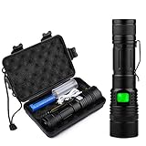 YIKANWEN G700 LED Taschenlampe, Super Helle 3000 Lumen CREE Taschenlampen,Wiederaufladbare Taktische Taschenlampe mit Zoom für Camping Wandern und N