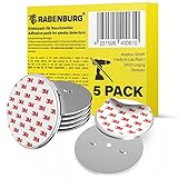 5 x Rauchmelder Halterung - Selbstklebende Magnetpads - 3M Klebepads mit Magnet Befestigung - Starke Magnete - Halter für Feuermelder, G