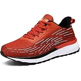 MOABC Schuhe Herren Sneaker Damen Atmungsaktiv Laufschuhe Sportschuhe Joggingschuhe Turnschuhe Straßenlaufschuhe (Orange, Numeric_45)