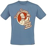 Die Simpsons Homer Burger T-Shirt blau L