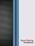 Sport Racing Note book: Journal Diary Maintenance Log Book, 110 Pages (55 sheets) White Paper Wide Lined Composition, Carbon Fiber and DTM M Sport ... & Gift Idea For Dads Teens and Car Ow