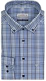 Marvelis Hemd Comfort Fit Langarm blau/Weiss Karo 7072.74.11, Kragenweite/Größe:43