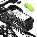 CbRSPORTS Fahrrad-Handyhalterung, wasserdicht, für Fahrrad / Motorrad, GPS-Navigationstasche, Telefonhalterung, stationärer Touchscreen, Fahrradlenker-Zubehör, Tasche unter 17,3 cm Smartp