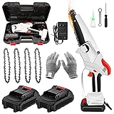 Mini-Kettensäge 6 Zoll Tragbare 24-V-Elektro-Kettensäge 1,7 kg Einhand-Elektro-Kettensäge Haushalt Kleine Hand-Elektrosäge zum Holzschneiden von Bäumen und Gartenarb