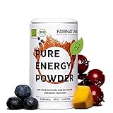 BIO Energy-Drink Pulver mit Guarana & Acai und vielen weiteren Superfoods [Bio Booster aus Deutschland] - Gesunde & vegane Alternative zu Energydrinks & Kaffee aus Superfoods (100g)