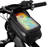 Fahrradtasche Rahmen Wasserdicht Fahrrad rahmentasche mit TPU Touchschirm und Leichte Schallwandkonstruktion für Smartphone Unter 6.8 Zoll, Mountainbikes, Rennräder usw kö