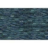 GREAT ART® Fototapete – 3d Effekt Black Stonewall – Wandbild Dekoration Tapete in Steinoptik schwarz Steinwand Wohnzimmer 3d Tapete Stein Foto-Tapete Wandtapete (336 x 236 cm)