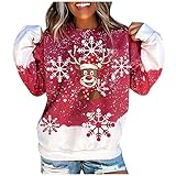 Weihnachten soxxcs Damen Oversize Tshirts Damen Damen Hemd lang elegant Bluse gestreift Damen blusen schwarz Partner Shirts wickeloberteil Damen Alive and Kicking Damen Ob