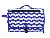 Wickelset für Unterwegs und Reisen 2tlg. Wickelunterlage mit Organizer-Taschen zippbare, wasserdichte Wickelauflage inkl. praktischer Halterung für Kinderwag