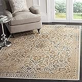Safavieh Vintage Inspirierter Teppich, VTG175, Gewebter Weiche Viskose-Faser, Crème, 160 X 230