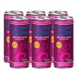 Wellness-Getränk mit Adaptogenen | ohne Zucker | prickelnd | Natürliches Köstliches Kräutergetränk | Glutenfrei, Kohlenhydratfrei, Vegan | Alkoholfrei | Hibiskusgeschmack 6er-Pack 250