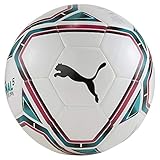 PUMA Unisex Erwachsene, teamFINAL 21 Lite Ball 290g Fußball, White-Rose Red-Ocean Depths-Black, 5
