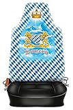 Scherzartikel - Sitzbezug für Autos Motiv Set mit Mini T-Shirt Bayern mit Herz lustige Geschenkidee Autositzbezug mit lustigem Mini T-S