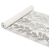 Weichschaummatte Badematte Bad Dusche WC Vorleger Teppich Antirutsch Badläufer Blätter Grau 100x65