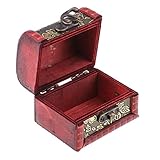 Vintage Metall Schloss Schmuck Schatztruhe Schmuck Aufbewahrungsboxen Aus H