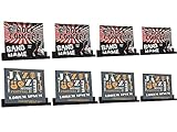 8 Stücke Vinyl Schallplatte Regal Wand Schallplatte Rahmen Display Regal Acryl Wandregal mit 2 Blatt Klarem Doppelseitigem Klebeband für Sammlung und Dekoration, Kein Lochdesign (Schwarz)