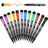 Whiteboard Marker, schwamm Whiteboard stifte,Magnetisch Whiteboard Marker Schwamm mit Stiften, Trocken Abwischbar, Rundspitze 1-2mm, Perfekt für Zuhause Schule Büro12er Pack