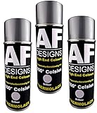 Alex Flittner Designs Thermolack Spray 3 Spraydosen Ofenlack Auspufflack Hitzebest. 800 °C Silber 400