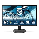 Philips 221S8LDAB - 22 Zoll FHD Monitor (1920x1080, 60 Hz, VGA, DVI, HDMI) schw