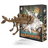 JamBer Stegosaurus Dinosaurier Spielzeug Ausgrabungsset, Dinosaurier Kit Realistische Dinosaurier Figuren Modell Tiere Spielzeug Geschenke Pädagogisches Spielzeug für Jungen M