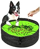 TNFUU Schnüffelteppich Hund Scent Training Carpet Food Mat, waschbar faltbar langlebig interaktives Hundespielzeug fördert die natürliche Futtersuche (grüner, Kreis)