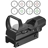 Red Dot Visier Sight Scope Leuchtpunktvisier Reflexvisier Reflex Sight Red Green mit Tactical 4 Reticles für 20mm/22mm Weaver oder Picatinny Railsy