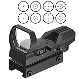 Red Dot Visier Sight Scope Leuchtpunktvisier Reflexvisier Reflex Sight Red Green mit Tactical 4 Reticles für 20mm/22mm Weaver oder Picatinny Railsy