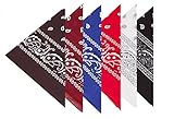 Boolavard 1, 6, 9 oder 12 Stück Cowboy Bandanas Bandana mit original Paisley Muster,6er pack,G