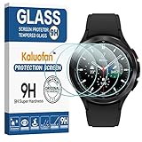 Kaluofan 4 Stück für Samsung Galaxy Watch 4 Classic 42MM Panzerglas Schutzfolie,2.5D Arc Edges 9H Härte HD Displayschutzfolie für Samsung Galaxy Watch 4 Classic 42MM
