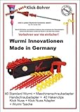 DAS ORIGINAL - STARTERSET MIT KLICK - NUSS - DAS ORIGINAL für Camping-Wurmi-Zeltheringe-Schraubheringe-STARTERSET inkl TASCHE ZELTHERINGE/SCHRAUBHERINGE/BODENANKER - STARTERSET - Wurmi-produkte ® - SCHRAUBHERINGE mit HAKENCLIPS