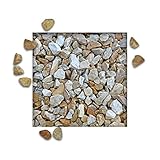 25 kg Kalksteinsplitt Jura Hellbeige Gartensplitt Ziersplitt Deko Kalkstein Dekoration Splitt Körnung 8/16