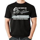siviwonder Gott besten Quad Fahren Vintage Bike NO Fußball ATV Motorrad - Unisex T-Shirt Shirt schwarz XXL