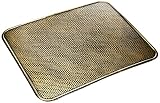 Kamino-Flam 333071 Kaminbodenplatte aus Altmessing, Funkenschutzplatte für Kaminofen, Bodenblech zum Schutz des Bodens vor Funken, Maße: ca. 50 x 60