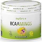 BCAA PULVER Mango Maracuja - Amino Complex hochdosiert - BCAAs Instant Powder - beste Löslichkeit & sensationeller Geschmack - 300g Aminosäurenpulver - Aminosäure Mix