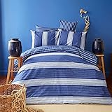 NAUTICA Home MOBY BETTWÄSCHE Set Satin 135X200 + 80X80 Kissenbezug