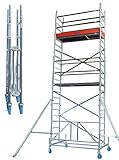 Rollgerüste Faltgerüst (Alu), Arbeitshöhe 5,8 m, Standhöhe 3,8 m,Gerüsthöhe 5 m, Gewicht 105,3 kg